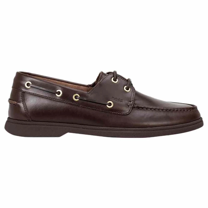 BOSS Men's Sienne_slon_pllt 10281652 01 Boat Shoes, Dark Brown, 11.5 UK