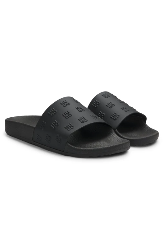 Hugo Women's TimeIn MNG 10280101 01 Slide Sandals, Black, 8.5 UK