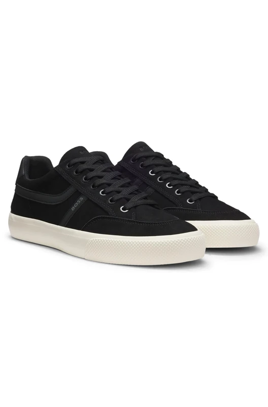 BOSS Men's Aiden_Tenn_mipu 10278449 01Tennis Trainers, Black, 9 UK
