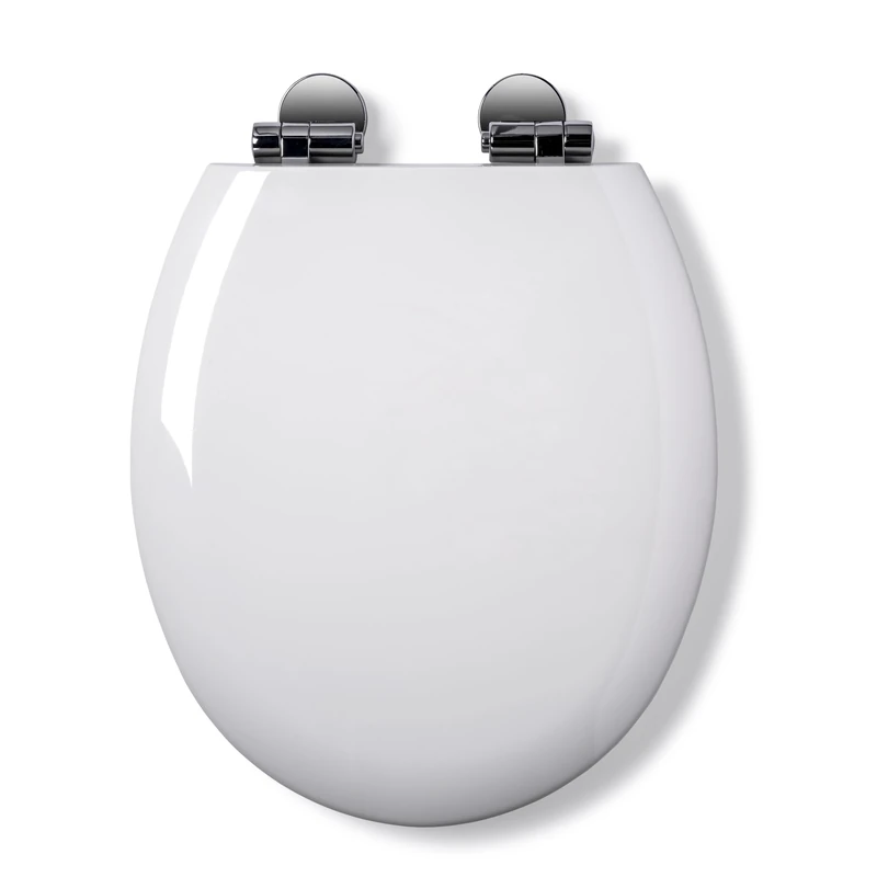 Croydex Wood Soft Close Toilet Seat, Flexi-Fix Adjustable Hinges (Fraser)