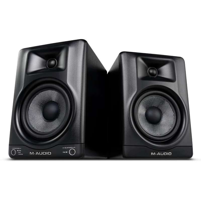 M-AUDIO BX5BT Pair 5-inch Desktop Studio Monitor Speakers with DSP and Bluetooth with App Control, for Music Production, Video Edits, Content Creation, Podcasting
