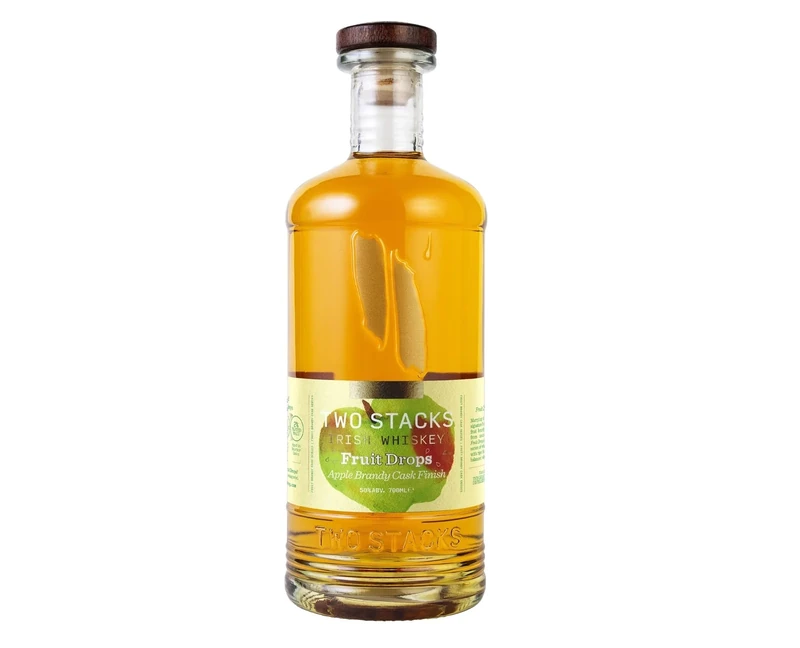 Two Stacks Fruit Drops Apple Brandy Cask Finish Irish Whiskey 700ml - 50% ABV, Small Batch, Smooth Caramel & Fruit Notes