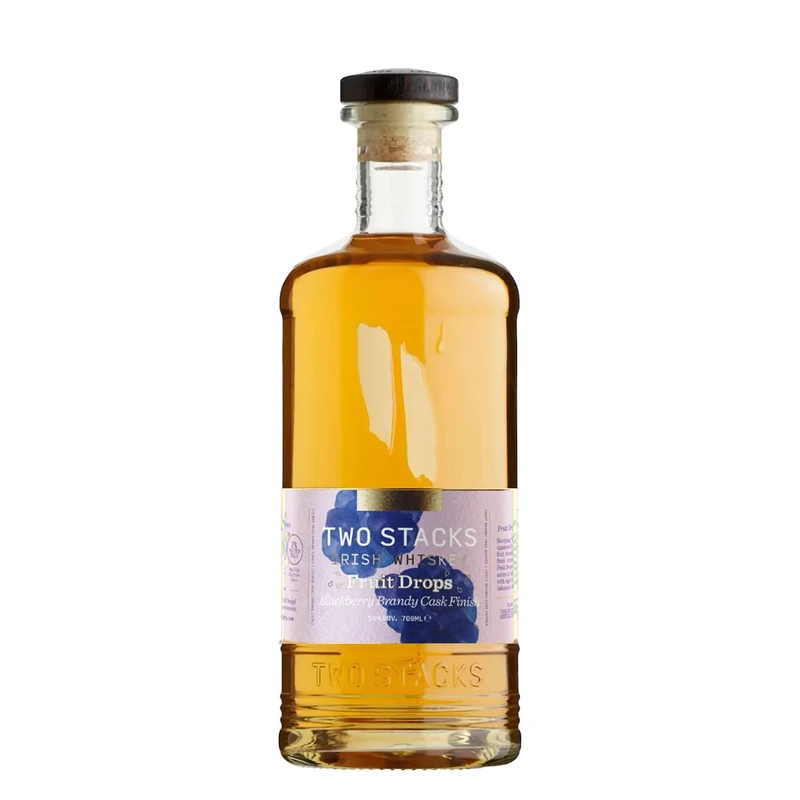 Two Stacks Fruit Drops Blackberry Brandy Cask Finish Irish Whiskey 700ml - 50% ABV, Small Batch, Smooth Dark Berry Finish