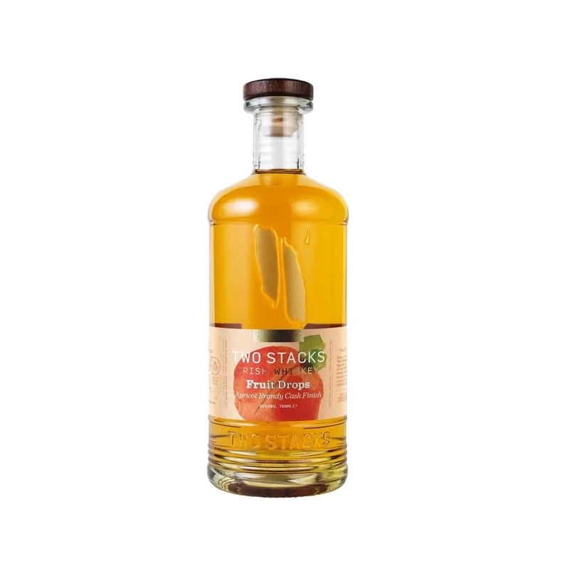 Two Stacks Fruit Drops Apricot Brandy Cask Finish Irish Whiskey 700ml - 50% ABV, Small Batch, Rich Apricot & Honeyed Sweetness