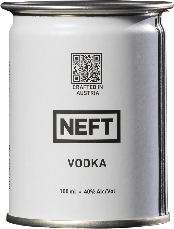 NEFT Vodka White Barrel 12 x 10cl Multipack – Austrian Vodka Minis | Alpine Spring Water & Rye | Unbreakable Eco Barrels | Smooth, Clean & Additive-Free | 40% ABV