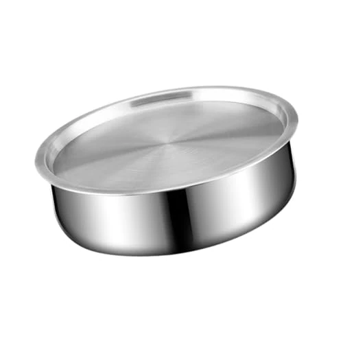 KESOTO Rice Bowl with Lid Korean Stainless Steel Rice Bowl Restaurant Baking Unbreakable Noodles Bowl Keep Rice Soup Warm Metal Bowl