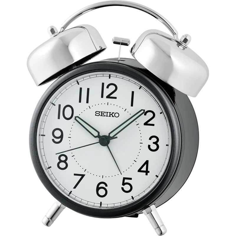 Seiko Clock Alarm Clock Metallic Black