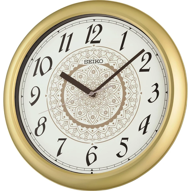 Seiko Clock Wall Clock Metallic Gold