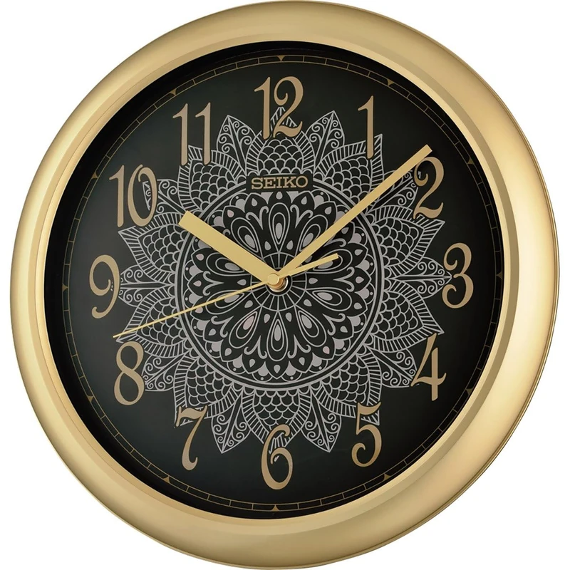 Seiko Clock Wall Clock Gold-Black