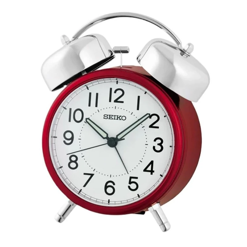 Seiko Clocks Alarm Clock Metallic Red