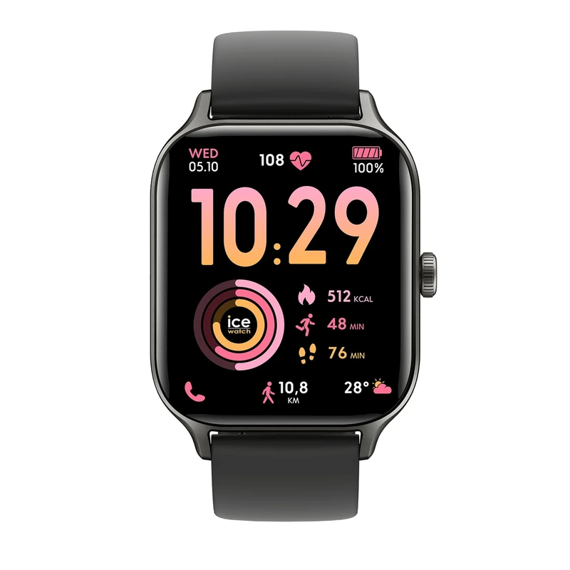 ICE-WATCH - ICE fit RT 3.0 Black - Men's Sport smartwatch with Silicon Strap - 025277 (1,75 inches)
