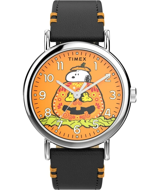 Timex Men's Analogue Quartz Watch Peanuts Weekender Pumpkin