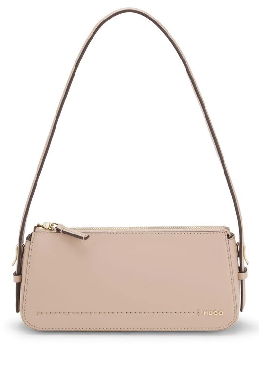 HUGO Womens Yorih Hobo Crossbody bag with logo lettering
