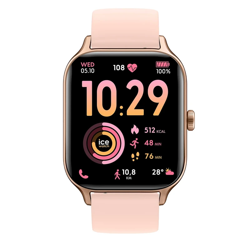 ICE-WATCH - ICE fit RT 3.0 Rose-Gold Nude - Women's Sport smartwatch with Silicon Strap - 025278 (1,75 inches)