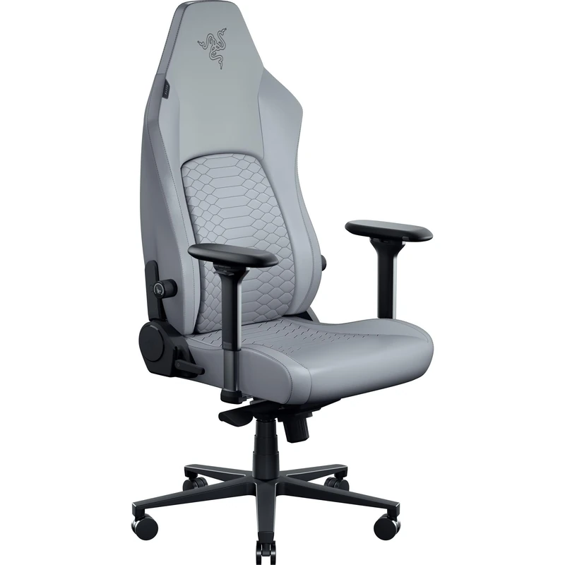 Razer Iskur V2 NewGen - Ergonomic Gaming Chair with Breathable Gen-2 EPU Leather with CoolTouch Technology - HyperFlex Lumbar Support - Ultra-Wide Shoulder Arches and Seat Base | Grey