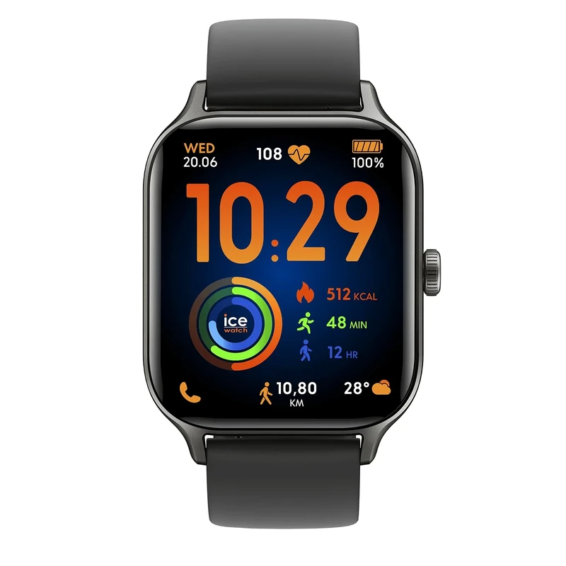 ICE-WATCH - ICE fit RT 3.0 Black - Men's Sport smartwatch with Silicon Strap - 025279 (1,97 inches)