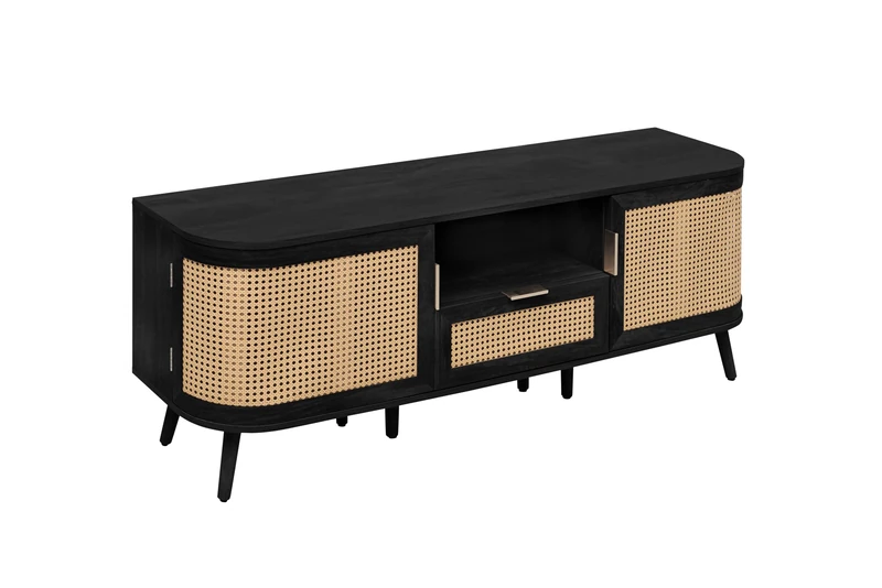 Birlea Noah 2 Door 1 Drawer TV Unit Black