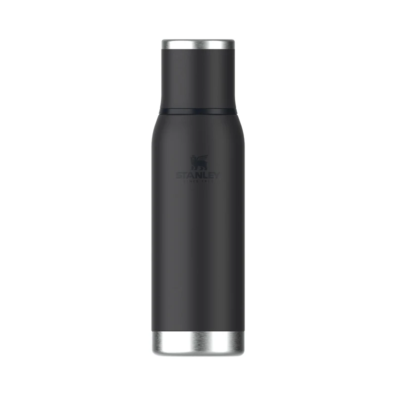 Stanley 1913 Adventure to-Go Thermal Flask 0.75L - 20 Hours Hot - 25 Hours Cold - Leakproof - Insulated Lid - BPA-Free Insulated Bottle - Dishwasher Safe - Coffee Flask - Black 2.0
