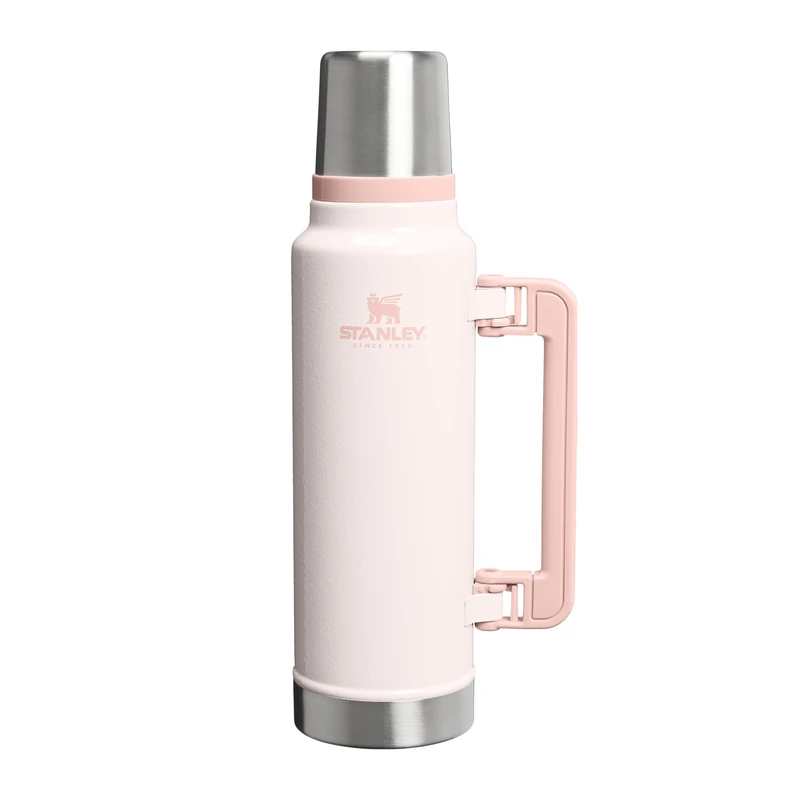 Stanley 1913 Classic Legendary Thermal Flask 1.4L - Keeps Hot Or Cold for 40 Hours - BPA-Free Insulated Bottle - Stainless Steel Coffee Flask - Leakproof - Dishwasher Safe - Rose Quartz
