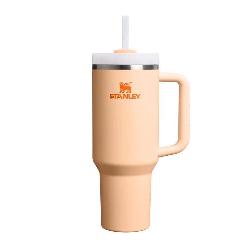 STANLEY 1913 Quencher H2.0 Flowstate Tumbler 1.2L—Cold for 11 Hours—Iced for 48 Hours—Metal Water Bottle with Straw, Handle, and Lid—Dishwasher Safe—Travel Mug for Cold Drinks—Orange Sherbet - Image 1