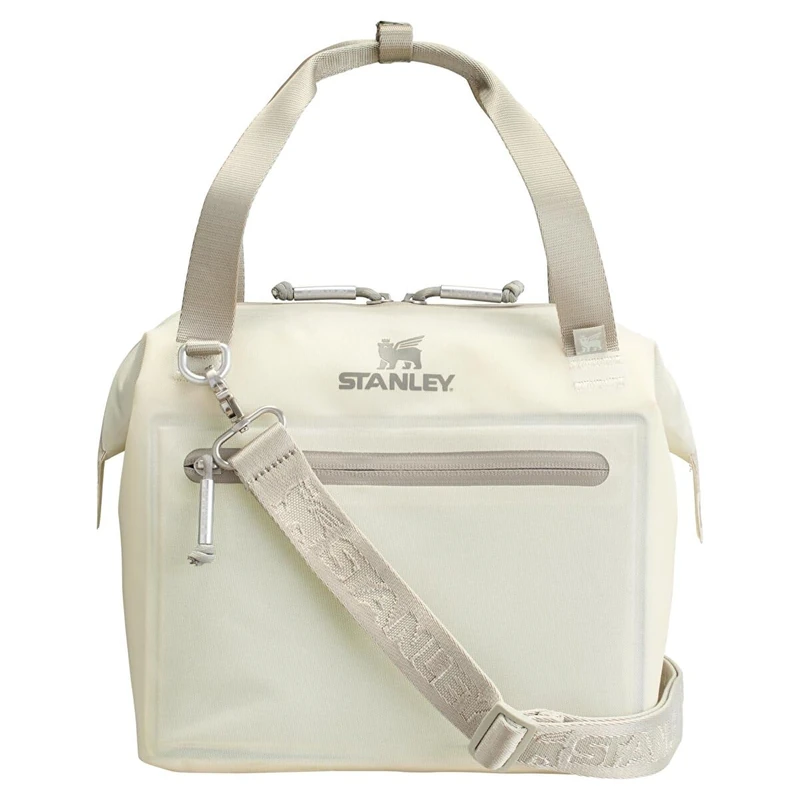 Stanley 1913 All-Day Julienne Mini Cooler Bag 7L - Easy-Carry Top Handle - 100% Recycled Polyester - Hinge Top Zip Opening - Adjustable Shoulder Straps - Stretch-Mesh Side Pockets - Cream
