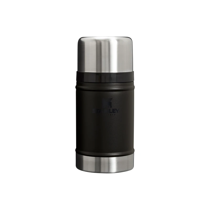 STANLEY 1913 Classic Legendary Food Jar 0.7L - Hot For 15 Hours - BPA-Free Stainless Steel Food Flask - Leakproof Lid Doubles as Cup - Thermal Lunch Box For Hot Food - Dishwasher Safe - Black 2.0
