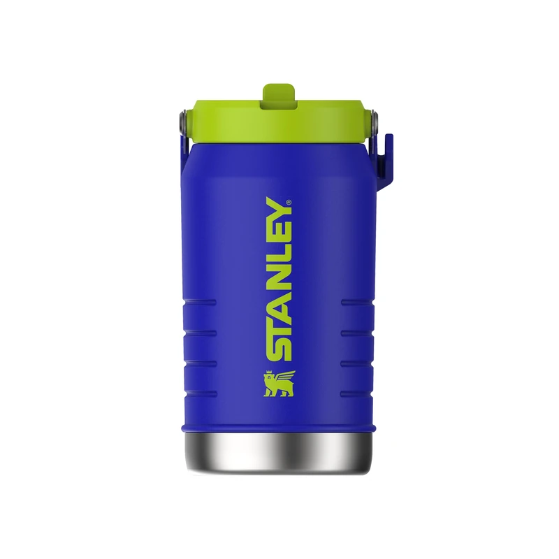 Stanley 1913 IceFlow Flip Straw 2.0 Jug 1.90L - 20 Hours Cold - 4 Days Iced - Leakproof - Stainless Steel Water Bottle with Straw - BPA Free - Dishwasher Safe - Gym Bottle - Cobalt Chartreuse