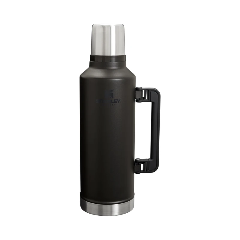 Stanley 1913 Classic Legendary Thermal Flask 2.3L - Keeps Hot Or Cold for 48 Hours - BPA-Free Insulated Bottle - Stainless Steel Coffee Flask - Leakproof - Dishwasher Safe - Black 2.0