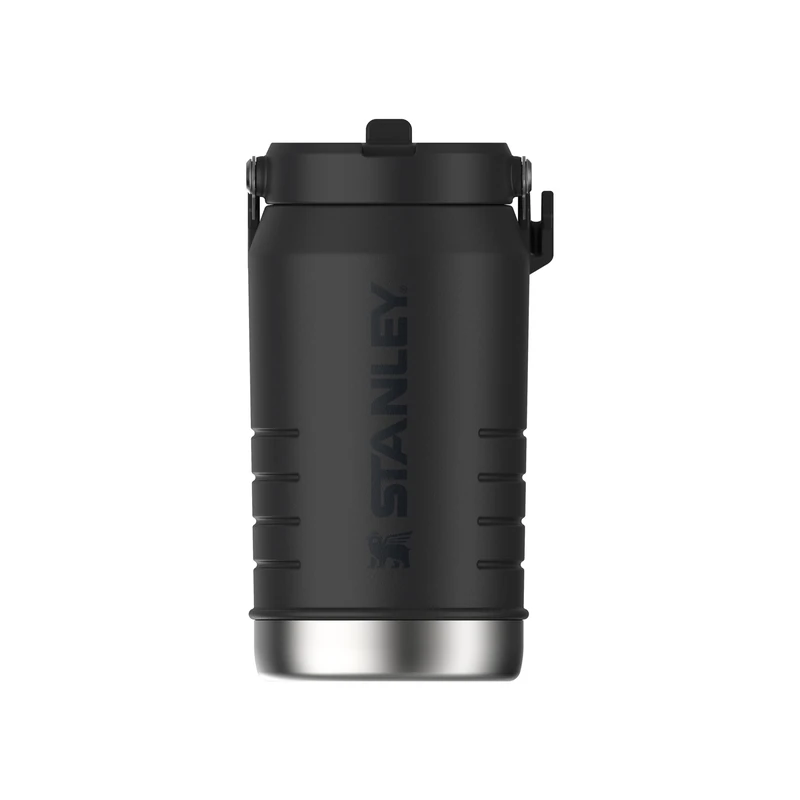 Stanley 1913 IceFlow Flip Straw 2.0 Jug 1.90L - 20 Hours Cold - 4 Days Iced - Leakproof - Stainless Steel Water Bottle with Straw - BPA Free - Dishwasher Safe - Gym Bottle - Black 2.0