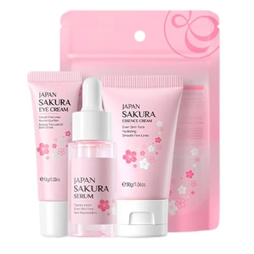 Sak-ura Face Care Set, Moisture Skin Care Sets, 30 ml Face Cream - with Eye Cream and Face Gift Set for Travel and Daily Use