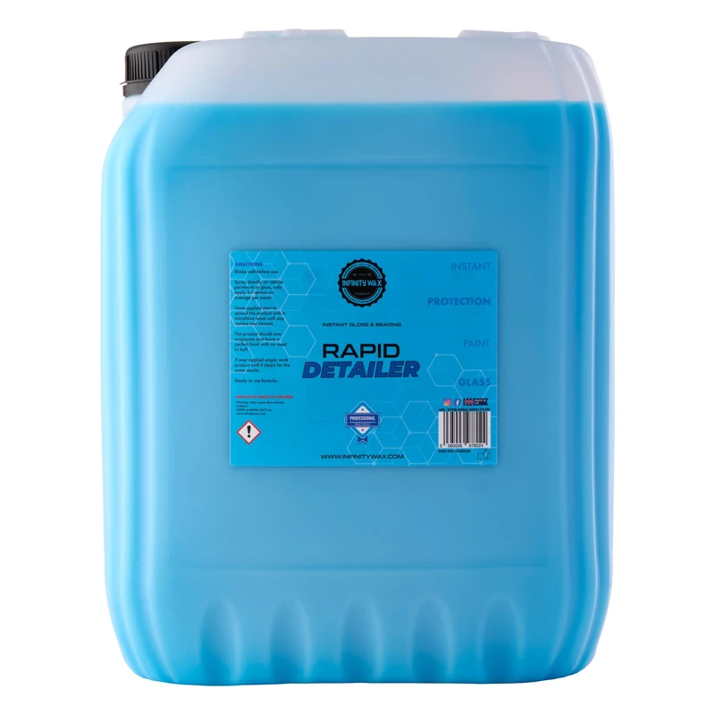 Infinity Wax Rapid Detailer Blue 20L – Bulk Quick Detailer Spray Ultra Gloss, Slickness & Water Beading, No Buffing Safe on Paint, Trim & Glass 8+ Weeks Protection