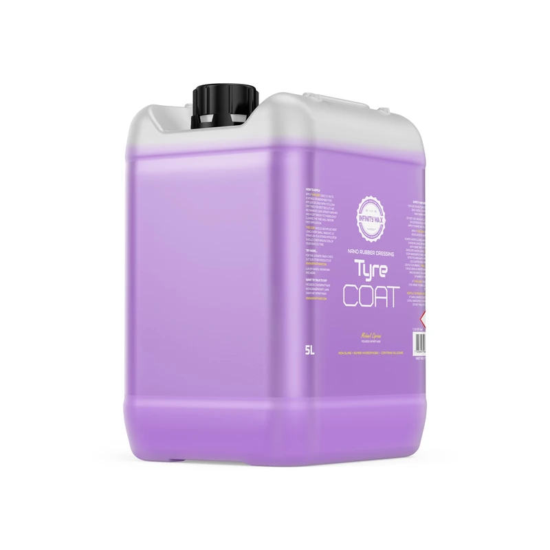 Infinity Wax Tyre Coat 5L SiO₂ Sprayable Tyre & Trim Dressing, Water-Based, Satin Finish Tyre Coating Long-Lasting, Non-Greasy Formula Trade Size