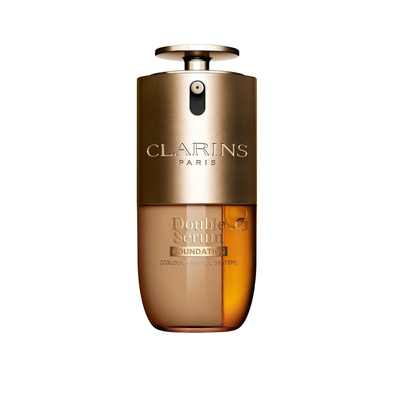 Clarins Double Serum Foundation M3W 30ml | Hybrid Serum Foundation | Luminous Satin Finish | Medium-to-Full Customisable Coverage | Hydrates, Boosts Collagen Production and Reduces Signs of Ageing