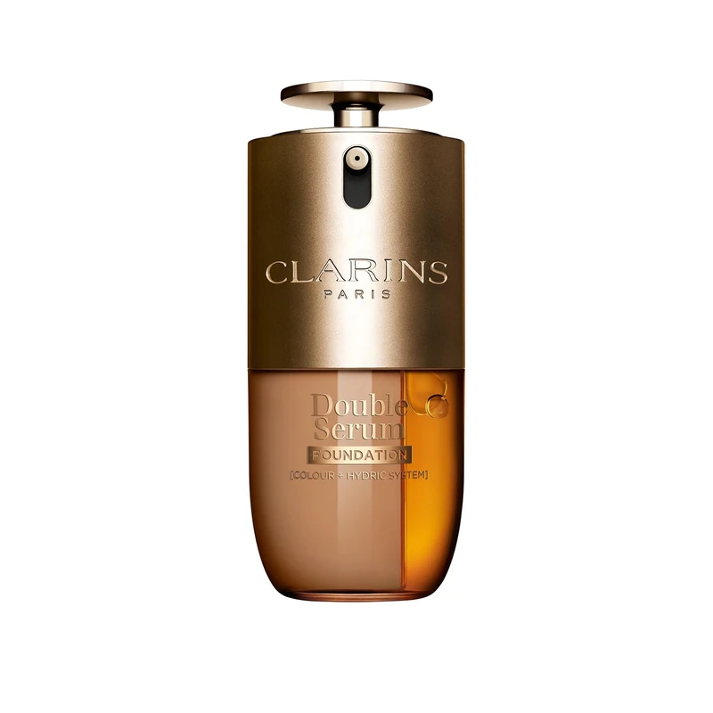 Clarins Double Serum Foundation M5N 30ml | Hybrid Serum Foundation | Luminous Satin Finish | Medium-to-Full Customisable Coverage | Hydrates, Boosts Collagen Production and Reduces Signs of Ageing