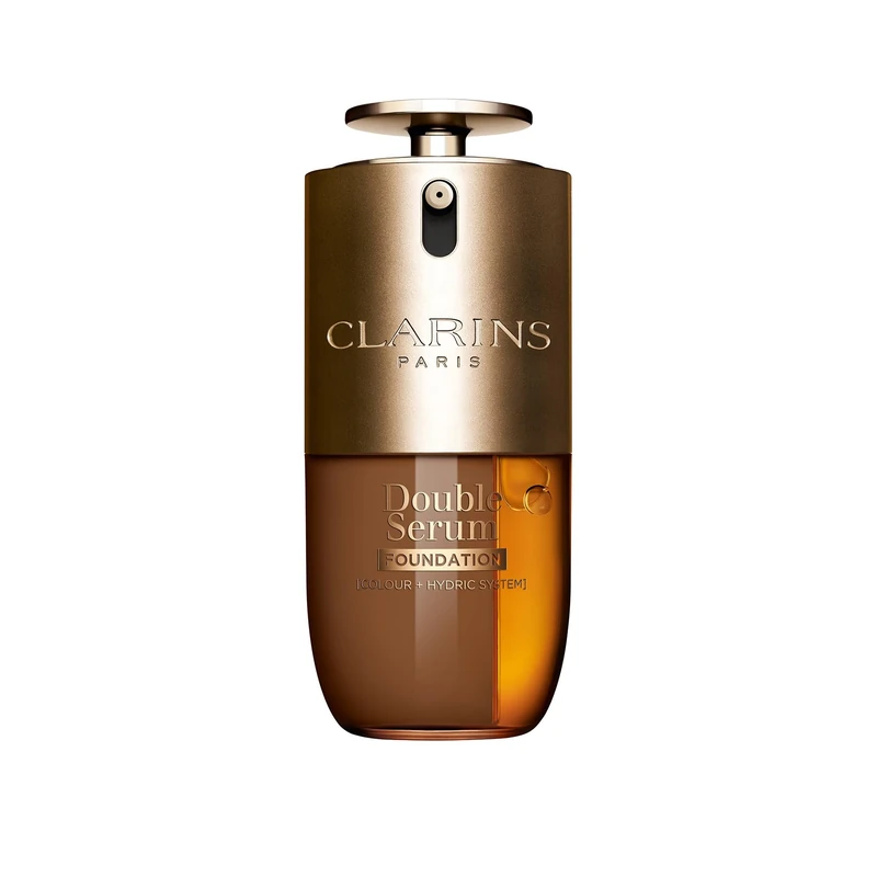 Clarins Double Serum Foundation D5N 30ml | Hybrid Serum Foundation | Luminous Satin Finish | Medium-to-Full Customisable Coverage | Hydrates, Boosts Collagen Production and Reduces Signs of Ageing