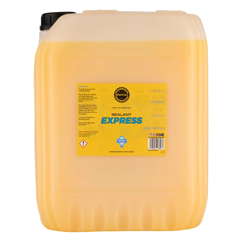 Infinity Wax Express Sealant 20L –Rinse-Off Spray Sealant for Cars, Vans & Fleets, Instant Hydrophobic Protection for Paint, Glass & Wheels