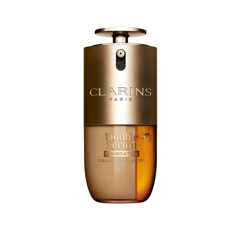 Clarins Double Serum Foundation M5W 30ml | Hybrid Serum Foundation | Luminous Satin Finish | Medium-to-Full Customisable Coverage | Hydrates, Boosts Collagen Production and Reduces Signs of Ageing