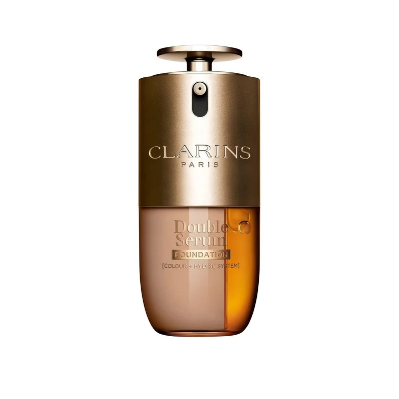 Clarins Double Serum Foundation L6N 30ml | Hybrid Serum Foundation | Luminous Satin Finish | Medium-to-Full Customisable Coverage | Hydrates, Boosts Collagen Production and Reduces Signs of Ageing