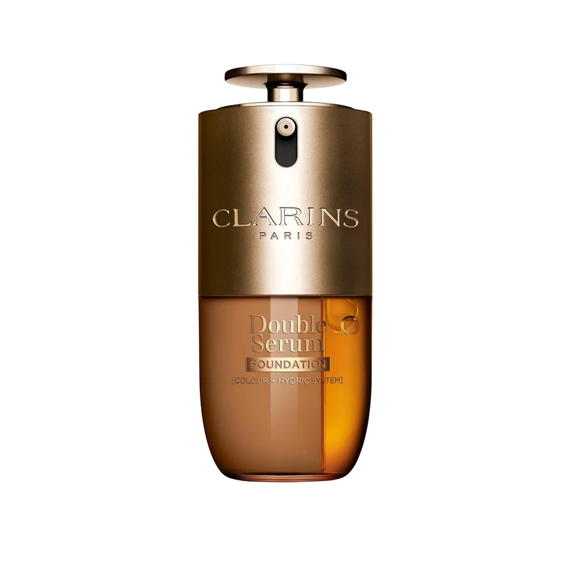 Clarins Double Serum Foundation D2N 30ml | Hybrid Serum Foundation | Luminous Satin Finish | Medium-to-Full Customisable Coverage | Hydrates, Boosts Collagen Production and Reduces Signs of Ageing