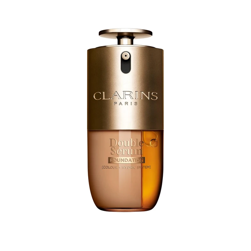 Clarins Double Serum Foundation M4C 30ml | Hybrid Serum Foundation | Luminous Satin Finish | Medium-to-Full Customisable Coverage | Hydrates, Boosts Collagen Production and Reduces Signs of Ageing