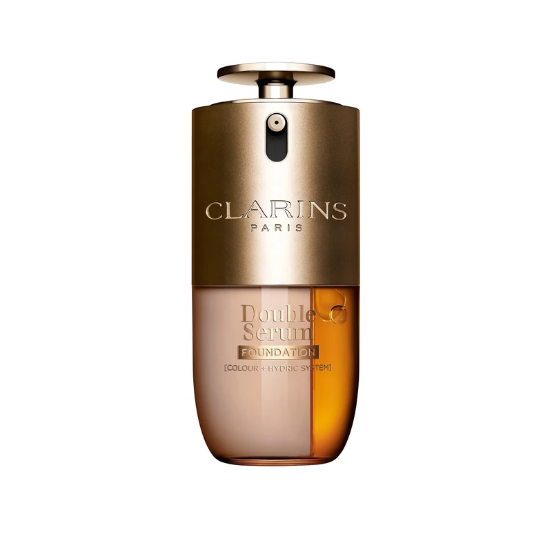Clarins Double Serum Foundation L2C 30ml | Hybrid Serum Foundation | Luminous Satin Finish | Medium-to-Full Customisable Coverage | Hydrates, Boosts Collagen Production and Reduces Signs of Ageing