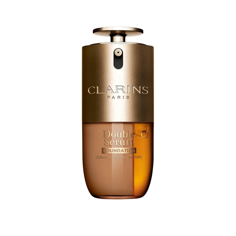 Clarins Double Serum Foundation M5C 30ml | Hybrid Serum Foundation | Luminous Satin Finish | Medium-to-Full Customisable Coverage | Hydrates, Boosts Collagen Production and Reduces Signs of Ageing