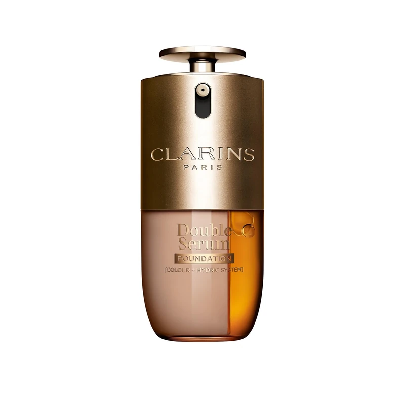 Clarins Double Serum Foundation L4C 30ml | Hybrid Serum Foundation | Luminous Satin Finish | Medium-to-Full Customisable Coverage | Hydrates, Boosts Collagen Production and Reduces Signs of Ageing