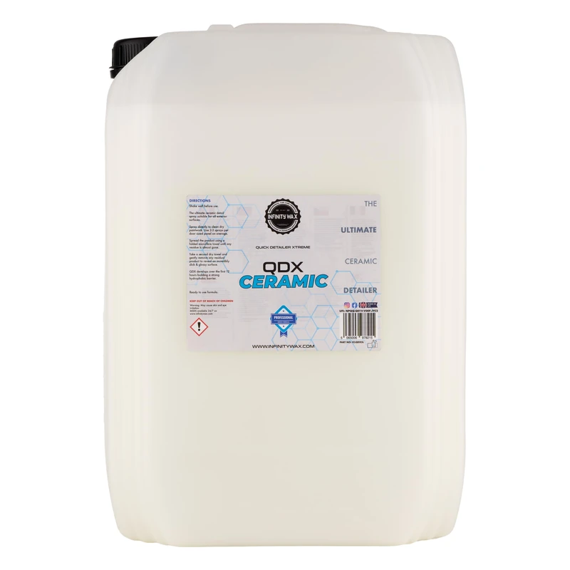 Infinity Wax QDX Ceramic Detailer 20L – SiO₂ Quick Detailer, Ultra Gloss, Slickness & Hydrophobic Protection, Trade-Size Spray Sealant Ceramic Safe, Fast Spray & Wipe Formula