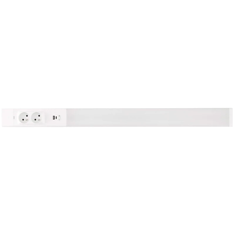 LED Kitchen Strip 80 cm – Corner Strip – Aluminium – 18 W – 2 Sockets – 2 USB Chargers
