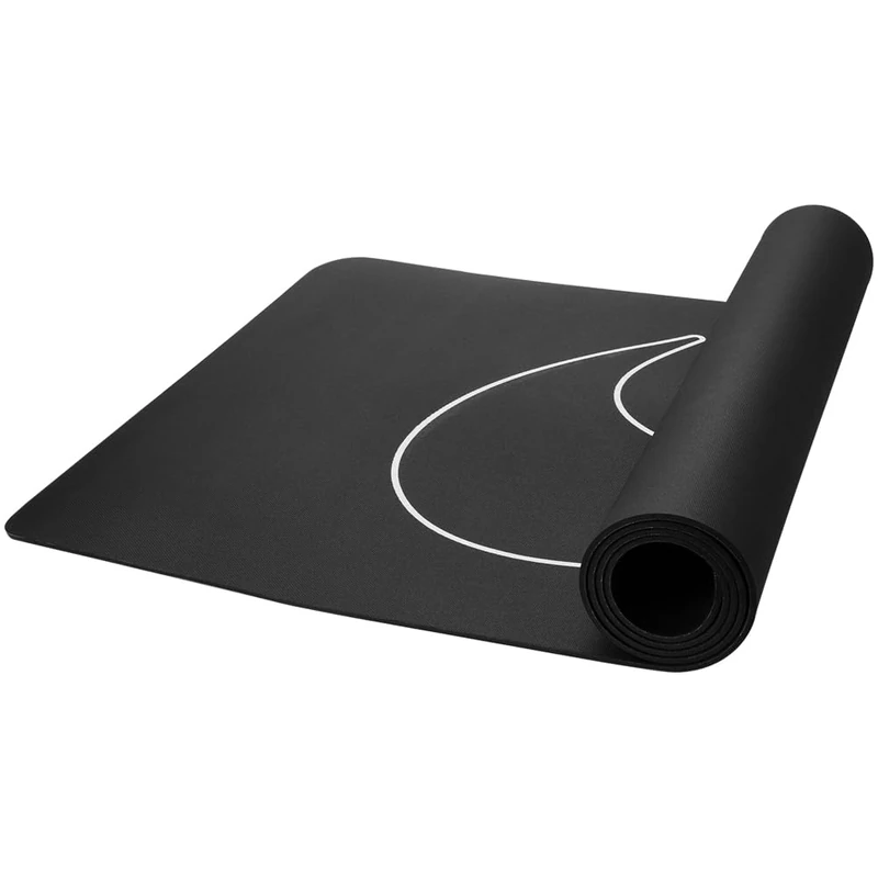 Nike Mat 5mm Fitness Mat Yoga Mat Training Mat Workout Gym Non-slip 5 mm, Black/Black/White, 66 x 180 x 5 mm