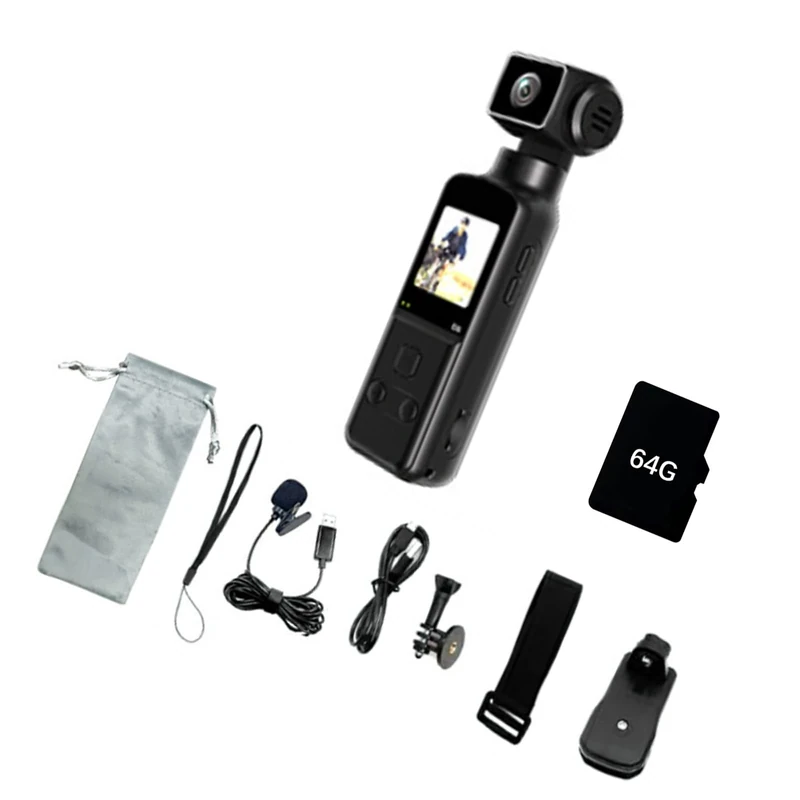 5K Clear Sports Recorder 270° Adjustable Angles WiFi Enable Portable Design For Cycling Travel Filming Camcorder