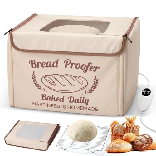 Electric Dough Proofer with Temperature Control and Timer for Sourdough, Bread, Pizza, and Yogurt Fermentation