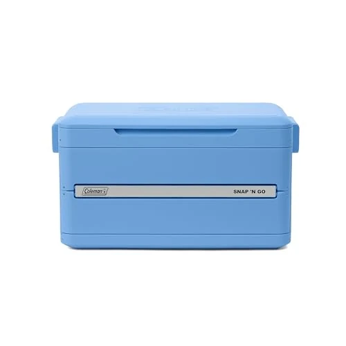 Coleman Snap 'N Go 55QT Collapsible Cooler | Insulated Hard Cooler | 52 L Capacity | Keeps Ice for 2 Days | Removable Inner Liner | Space-Saving Cool Ice Box | Ideal for Picnic, Camping and Travel