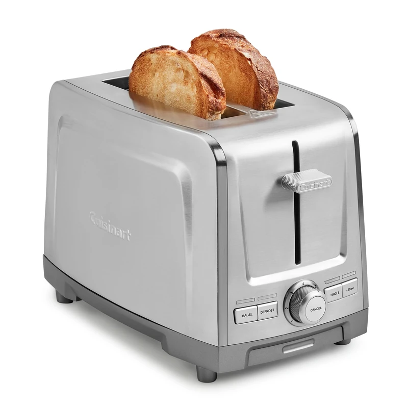 Cuisinart Core Collection 2-Slice Toaster | Extra-Long Slots for Artisan Bread | Bagel Setting |High-Lift Quickview™ | Single Slice & Defrost Functions | +30sec Toast Boost|Removable Crumb Tray